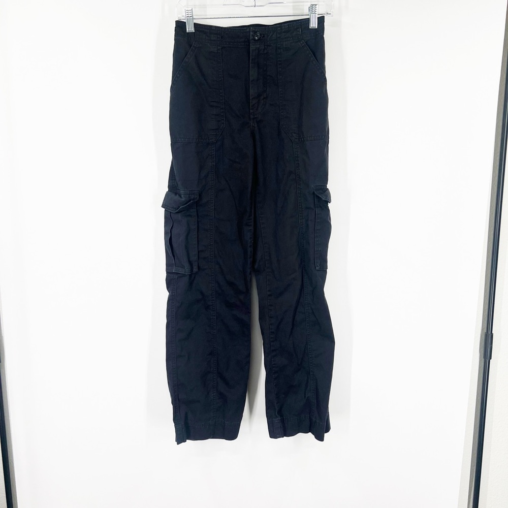 Abercrombie & Fitch High Rise Black Cargo Pants